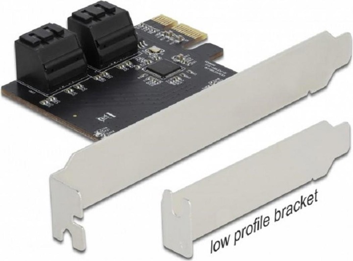 Delock 90010 - PCIe x1> 4x SATA Low Profile - Serial ATA - SATA