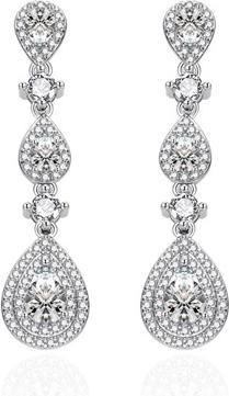 Image du produit Agato Boucles d'oreilles de luxe avec zircons clairs Agt-E142pw (Zircone)