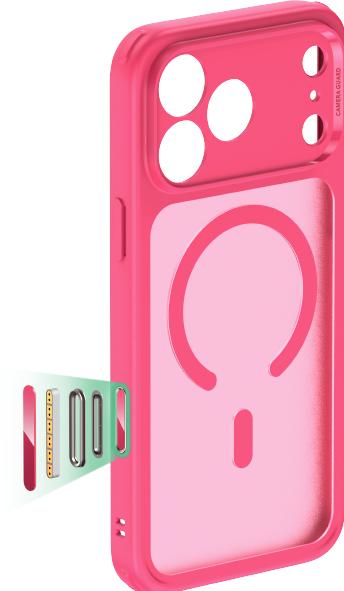 IFace First Class Cover Per IPhone 13 Pro Max - Custodia Antiurto A Doppio Strato, Rosa Acceso
