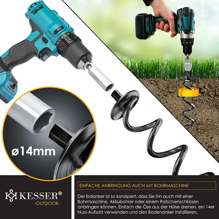 Image du produit Kesser 9er-Set Bodenanker für Trampolin