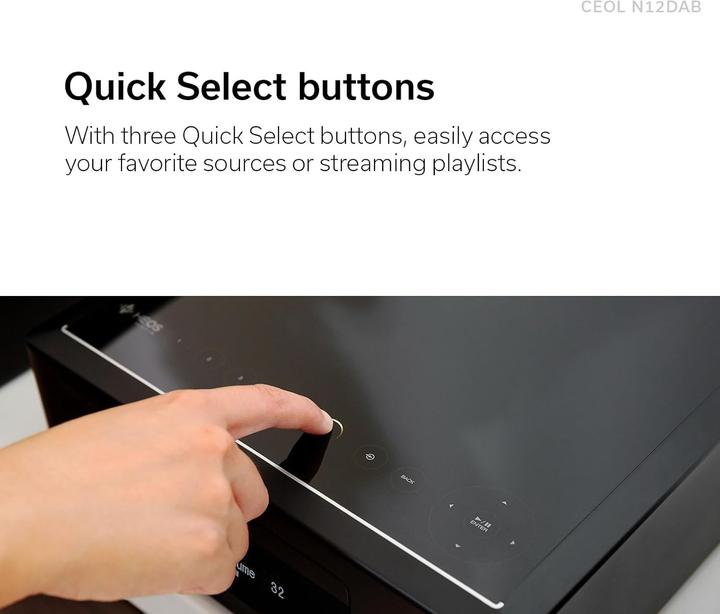 Productafbeelding Denon CEOL N12DAB AllinOne System with CD Player DABFM Radio HDMI ARC and HEOS Builtin Black (Airplay, Bluetooth, CD Speler, Meerkamer, WiFi, 2x 65 W)