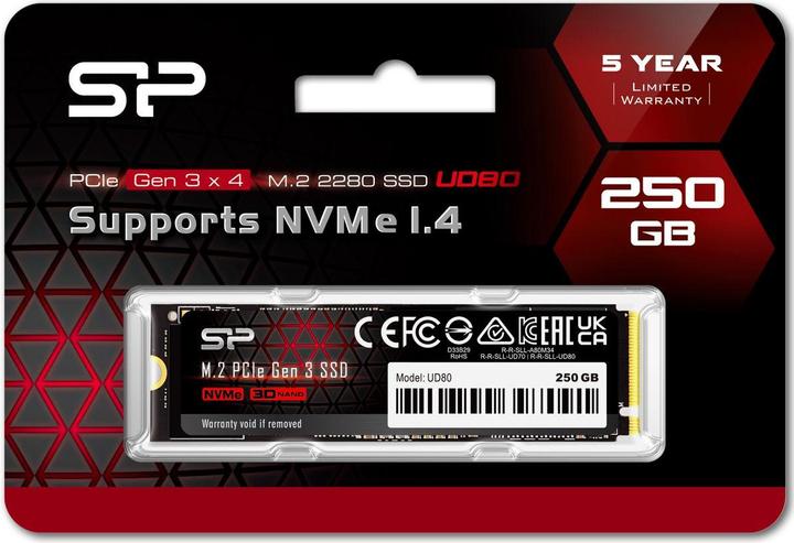 Actual product image Silicon Power UD80 (250 GB, M.2 2280)