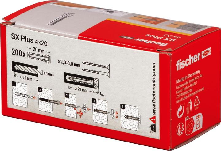 Image du produit Fischer Spreizdübel SX Plus 4 x 20 (200 pcs)