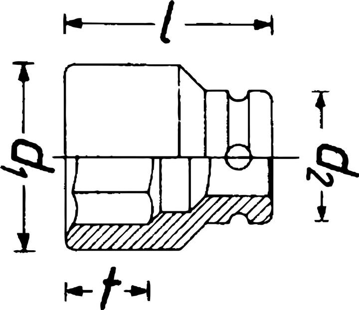 Produktbild HAZET Schlag-, Maschinenschrauber Steckschlüsseleinsatz ∙ Sechskant 1000SLG-30 ∙ Vierkant20 mm (3/4… (30 mm)