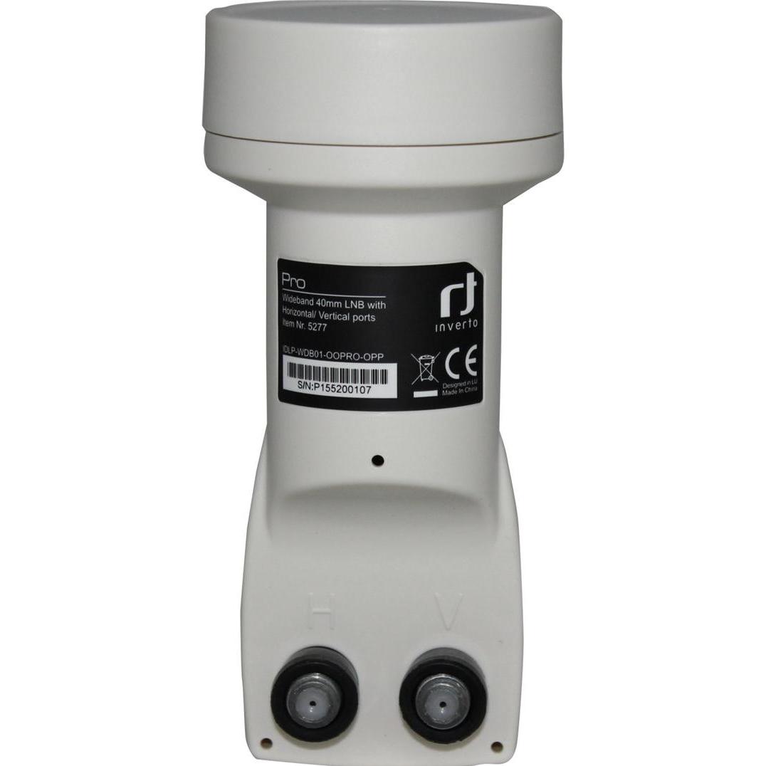 inverto IDLP-WDB400-E1040-OPN Single Single-LNB Teilnehmer-Anzahl: 2 Fe (Single LNB, 40mm), LNB, Weiss