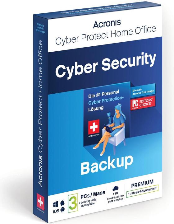 Acronis Cyber Protect Home Office Premium - 3 Computer + 1TB Cloud Storage - 1 year subscrip (3 User, 12 Monate)