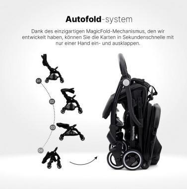 Productafbeelding Hamilton by yoop Kinderwagen S1 Plus Schwarz - Leichtgewicht Buggy - MagicFold™ Technology (0 Maanden - 4 Jaren)