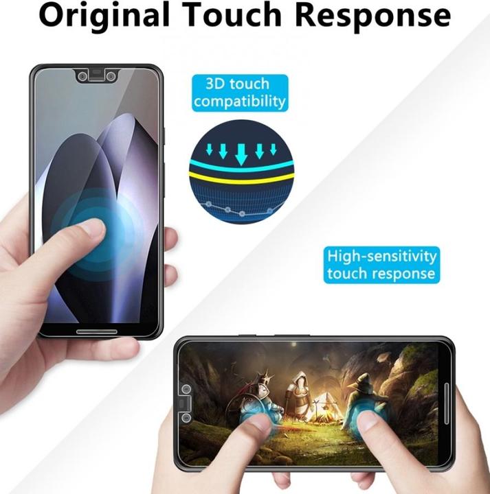 Actual product image Screenguard Google Pixel 3 XL bulletproof glass protective film Case Friendly Design (1 Piece, Google Pixel 3 XL)
