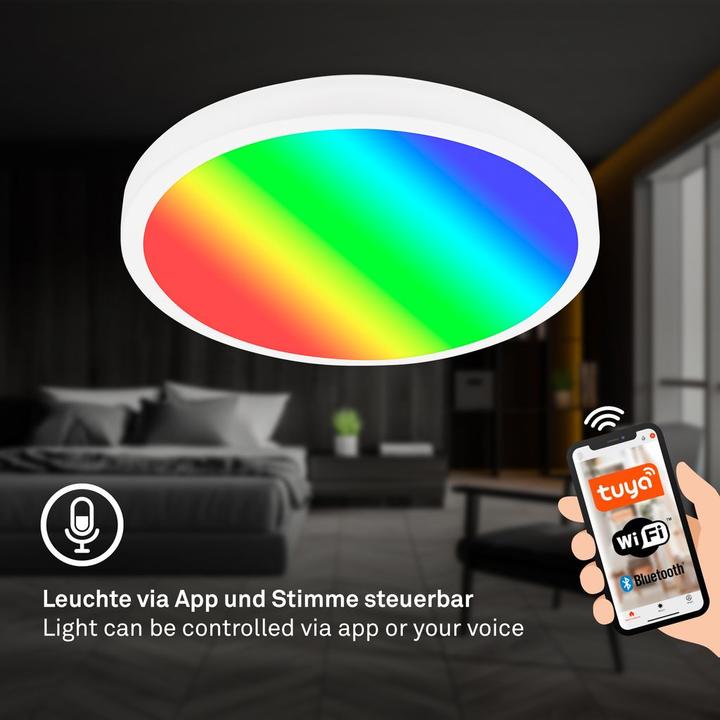 Produktbild Briloner WiFi TUYA + Bluetooth RGB/W CCT LED Panel, LED/21W (2100 lm)