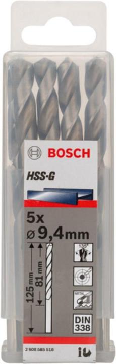Actual product image Bosch Professional Zubehör PRO Metal HSS-G twist drill, 9.4 x 81 x 125 mm (9.4 mm)