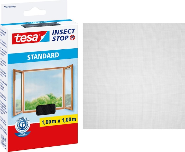 Actual product image tesa Insect screen STANDARD for windows, with Velcro tape, without drilling (100 x 100 cm)
