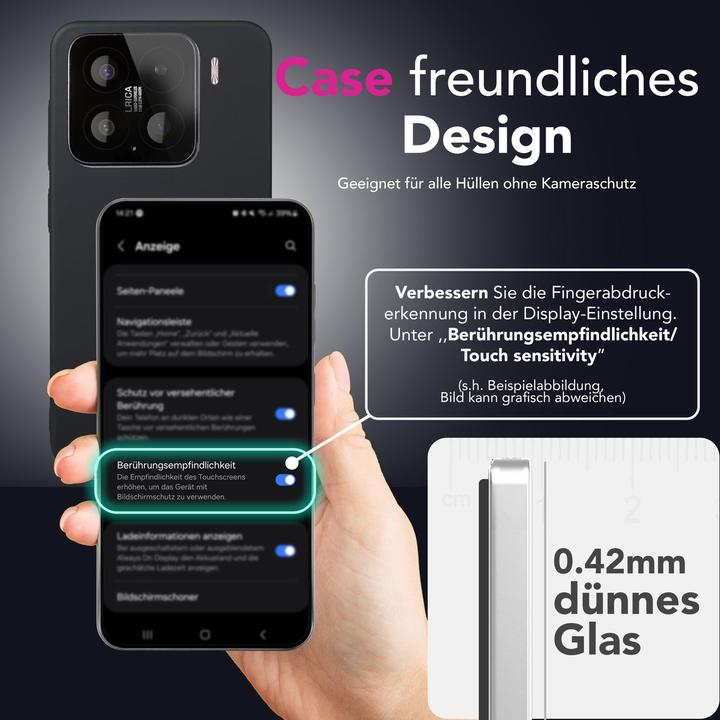 Image du produit Nalia AntiSpyX - Privacy Schutzglas mit Blickschutz - Full Display Screen Protection 9H Tempered Glass (1 pcs, Xiaomi 15)