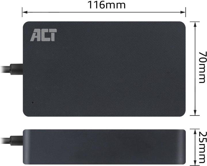 Produktbild ACT Slim size laptop charger 90W (for laptops up to 17.3 inch) (90 W)