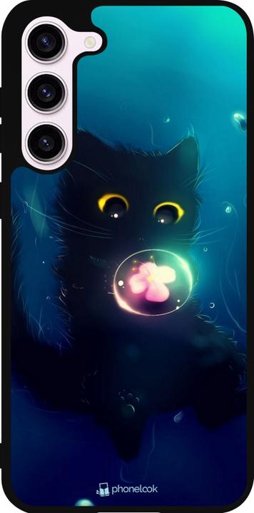 Actual product image PhoneLook Cover Silicone Black Cute Cat Bubble (Samsung Galaxy S23+)