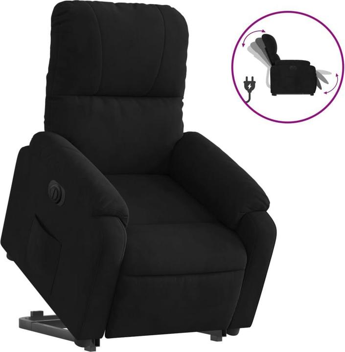 Actual product image VidaXL Relaxing armchair stand-up aid electric microfibre fabric