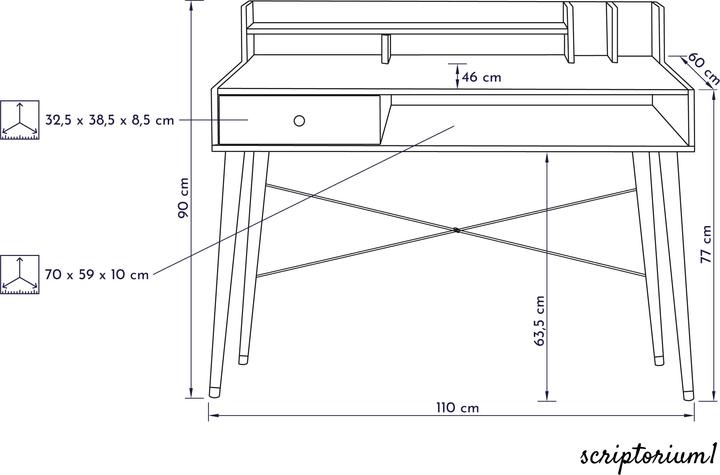 Actual product image Wondermake Design desk (110 x 60 x 90 cm)