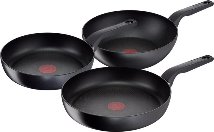 Actual product image Tefal hard titanium pan set (24 cm, Frying pan, Wok, Pan set + pot set, Aluminium)