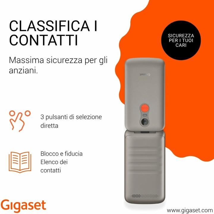 Actual product image Gigaset GL595 silver (2.80", 2G, 0.30 Mpx)