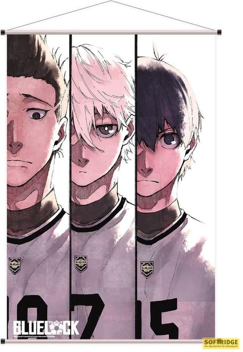 Actual product image Sakami Blue Lock Wallscroll Team White 60 x 90 cm (60 x 90 cm)