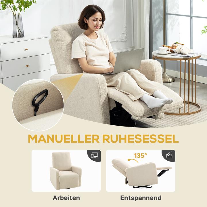 Actual product image Homcom Relaxsessel Polyester, Stahl Beige