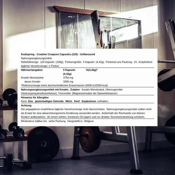 Image du produit Foodspring Créatine (1 pcs, Capsules, 108 g)