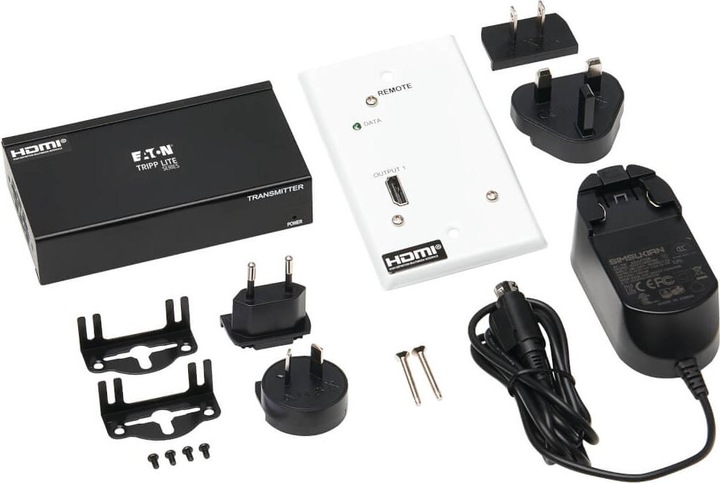 Image du produit Eaton Kit extender DisplayPort to HDMI over Cat6 Box Transmitter/Wall Plate Receiver 4K 60 (1.38 m, HDMI)