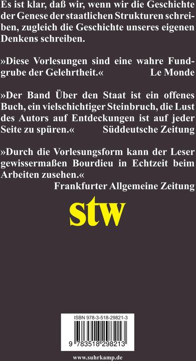 Produktbild Über den Staat (Deutsch, Pierre Bourdieu, 2017)