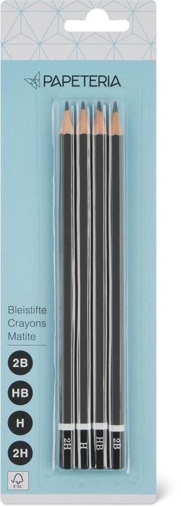 Produktbild Papeteria Bleistifte (H, 2H, 2B, HB, 4 x)