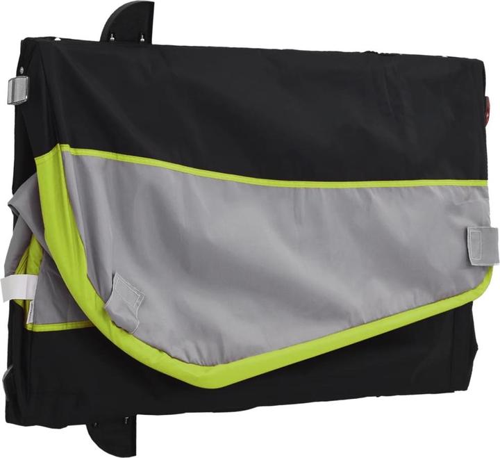 Produktbild VidaXL Fahrradanhänger Schwarz und Grün 45 kg Eisen,Farbe
