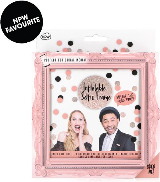 Actual product image NPW Rosé Gold Inflatable Self Frame - Inflatable Photo Frame