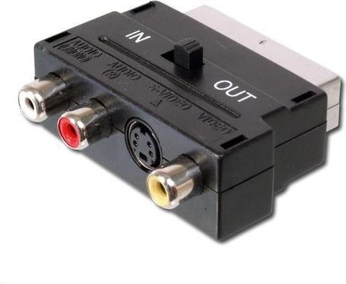Actual product image PremiumCord Adapter SCART-3x Cinch + S-Video with IN/OUT switch