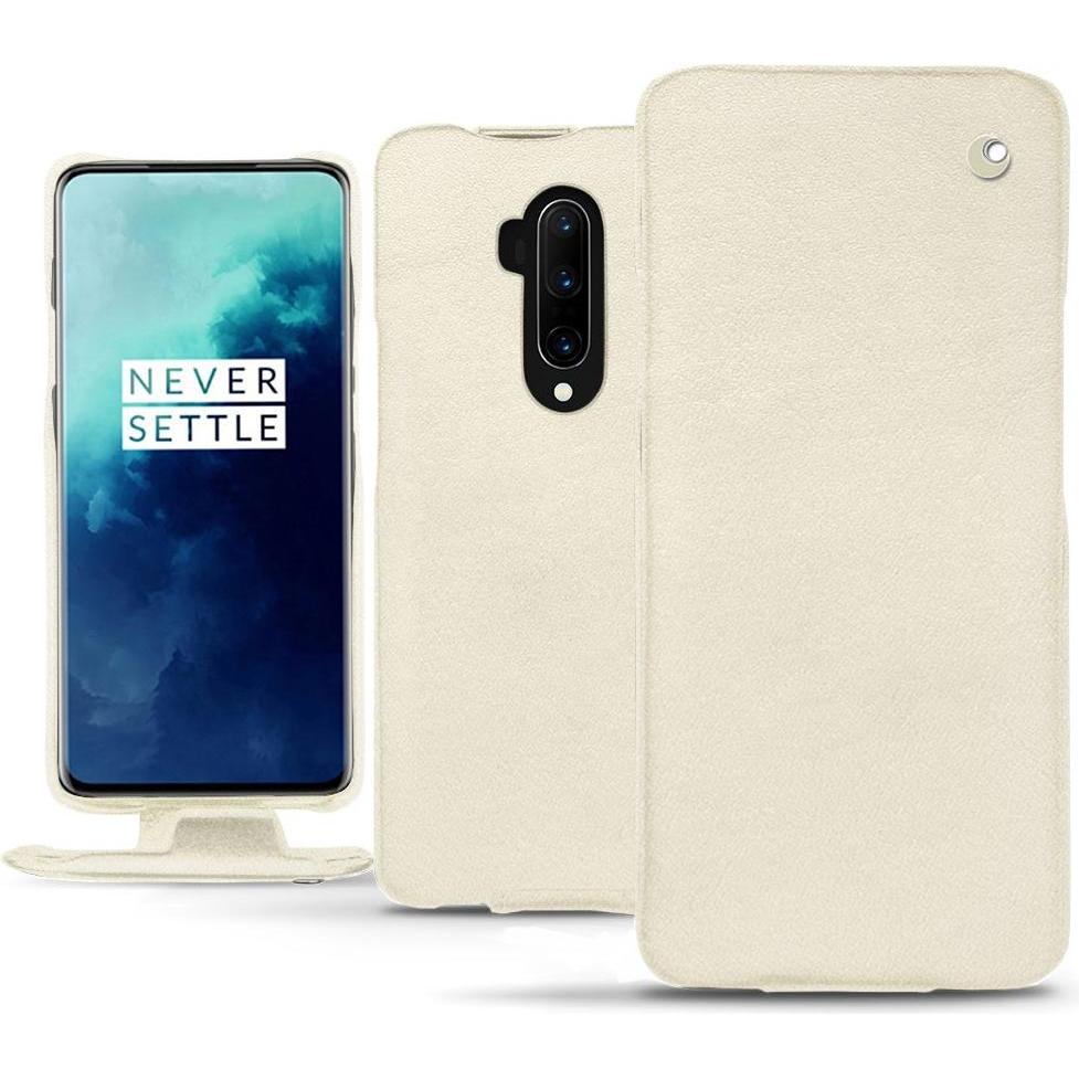 Thumbnail - Noreve Lederschutzhülle vertikal (OnePlus 7T Pro), Smartphone Hülle, Weiss