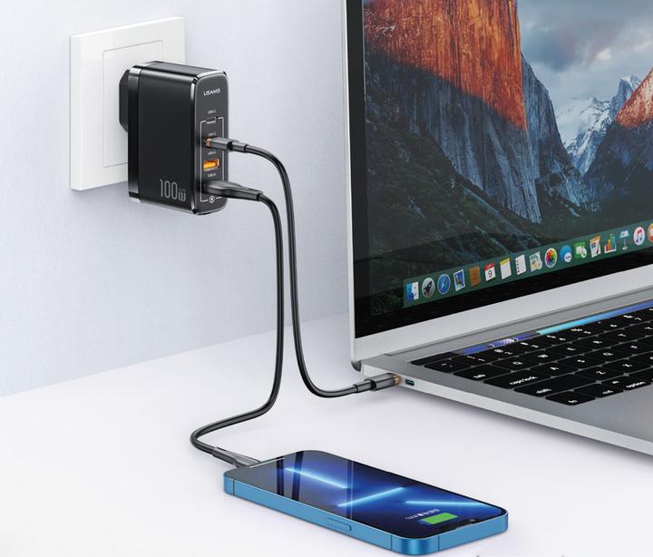 Immagine prodotto Usams Caricatore veloce GaN a 4 porte (100 W)