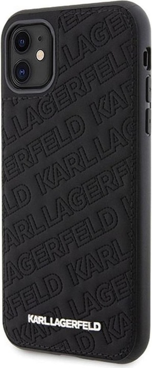 Productafbeelding Karl Lagerfeld KLHCN61PQKPMK iPhone 11 / Xr 6.1" czarny/zwarte hardcase Gewatteerd K Patroon (Apple iPhone 11)