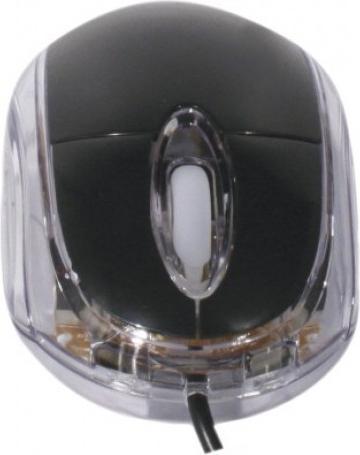 Actual product image Exertis Connect Optical mini USB mouse with black luminous paint (Cable)