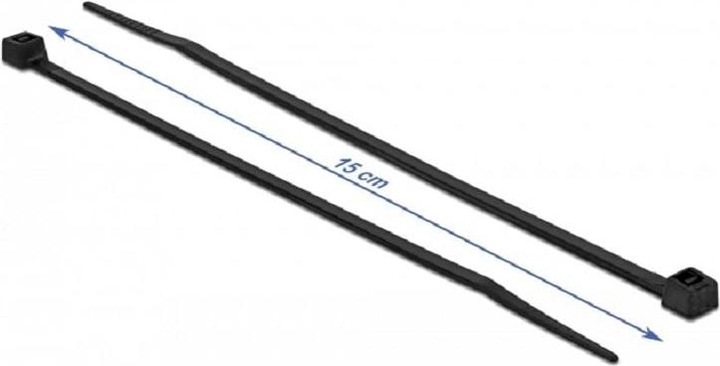 Produktbild Delock Kabelbinder hitzebeständig L 150 x B 3,6 mm schwarz 100 Stück (Klettkabelbinder, 150 mm, 100 Stk.)
