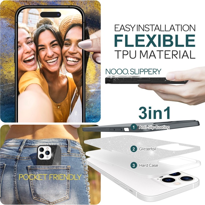Image du produit Nalia Étui à paillettes (Apple iPhone 15 Pro Max)