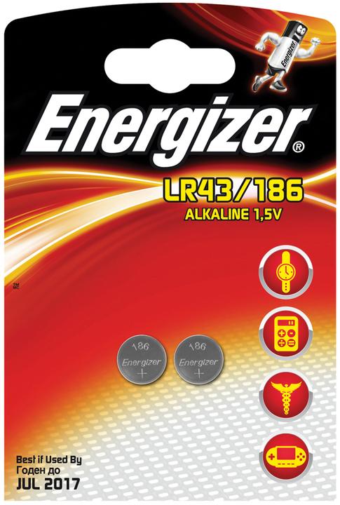 Productafbeelding Energizer LR43/186 Specialiteit (2 Pcs., LR43, 123 mAh)