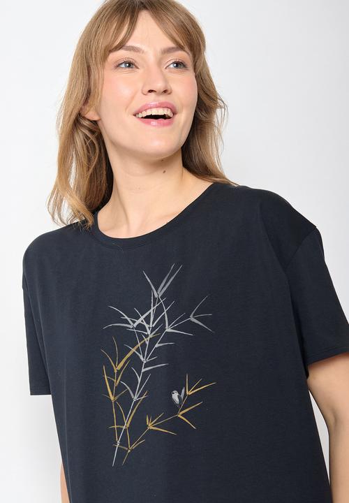 Actual product image Greenbomb T-Shirt Nature Bird Reed (S)