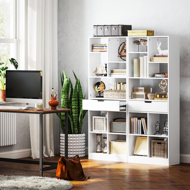 Immagine prodotto Homcom Bücherregal MDF, Spanplatte Weiss