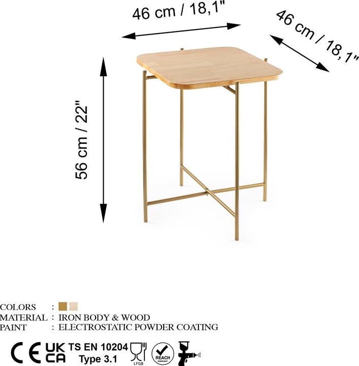 Actual product image Homitis Goldie (46 x 56 x 46 cm)