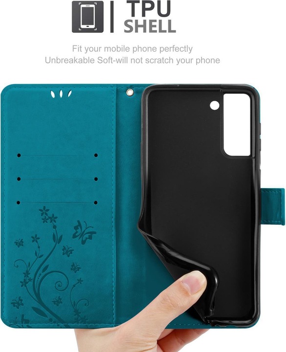 Actual product image Cadorabo Flower Book cover (Samsung Galaxy S21 5G)