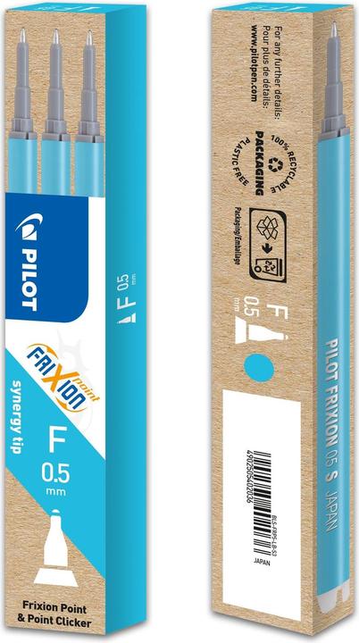 Produktbild Pilot FriXion Refill Point Set Set à 3 (3 Stück, Hellblau, 0.50 mm)