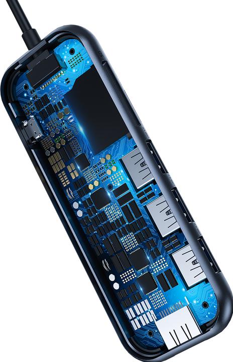 Actual product image Baseus Mirror Series Multifunctional Hub (USB-C, 7 ports)