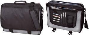 Produktbild Lightpak Umhängetasche "WAVE", Polyester, schwarz/grau Schultergurt mit abnehmbarem Schulterschoner, Tragegri