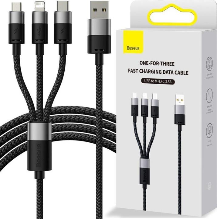 Produktbild Baseus 3in1 Ladekabel (1.20 m, USB 3.2 Gen 1)