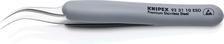 Image du produit Knipex Brucelles de précision avec poignées en caoutchouc ESD
