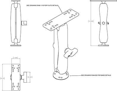 Actual product image RAM Mounts RAM MOUNT W/ 1.5Inch BALLS