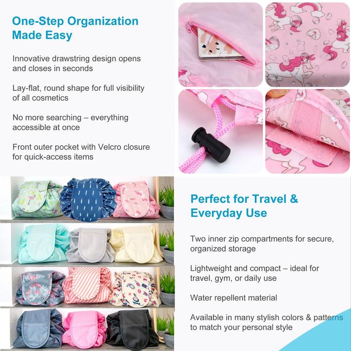 Produktbild Intirilife Kosmetiktasche in ROSA WEISSE PFERDE