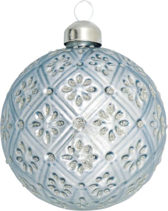 Produktbild Greengate Harmony Weihnachtskugel sparkling blue 8cm (1x)